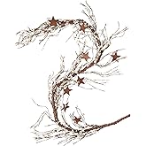 CWI Gifts Pip Berry and Star Garland, 40-Inch, Ivory Vanilla (FT2979IA)
