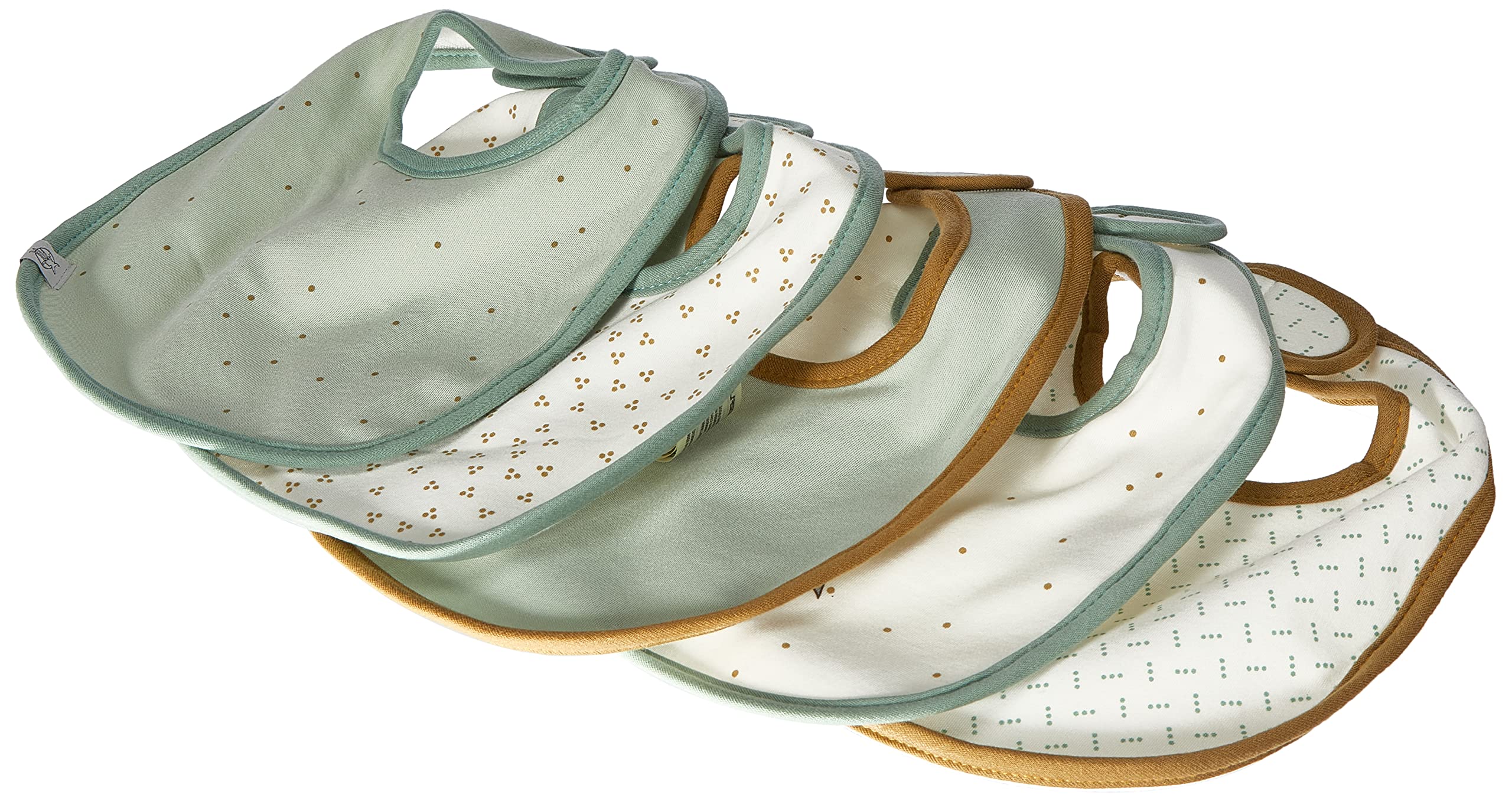 LÄSSIG Baby Value Pack Bib 5 pcs assorted About Friends Racoon, grü