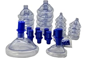 WNL Products 5000TMV-CP Adult/Child & Infant CPR Practi-MASK & Valve Combo Pack - Fits All WNL Training Masks