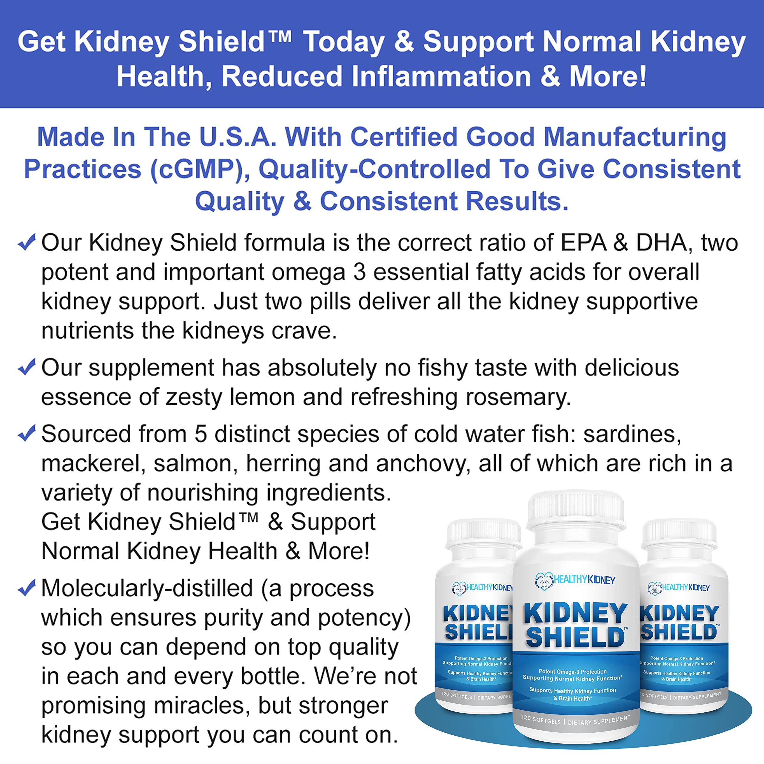 Kidney Shield Mua Kidney Shield Omega 3 Fish Oil Supplements - DHA EPA Omega 3 ...