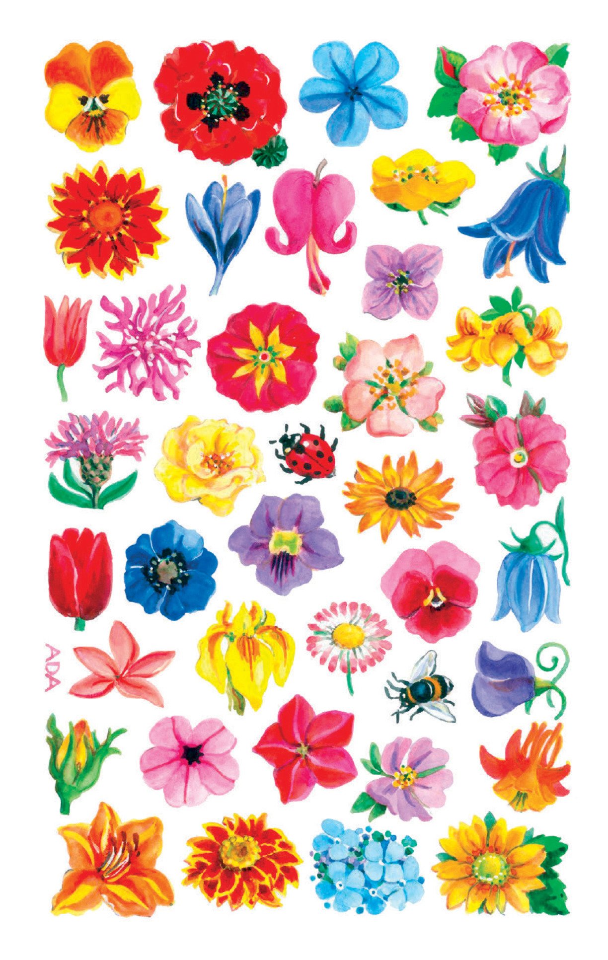 Avery Purposeful Form 54103 Decorative Stickers Blossoms 114 Aufkleber Colour Combinations
