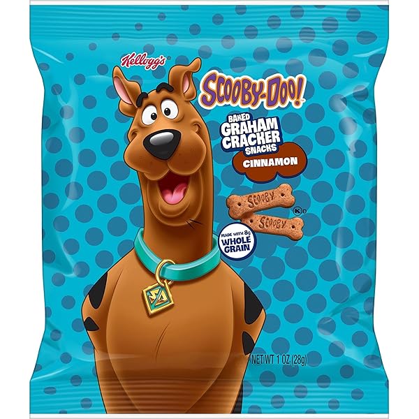 KELLOGG’S SCOOBY-DOO! BAKED GRAHAM CRACKER SNACKS, LUNCH SNACKS, SNACK CRACKERS, CINNAMON (40 POUCHES)