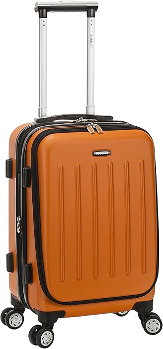Rockland Titan Hardside Carry-On Spinner Luggage, Orange, 19-Inch