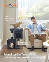 Feandrea Cat Tree Tower 67 cm S Smoky Grey PCT611G01V1 view 3