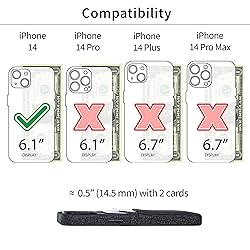 Dockem iPhone 14 Card Case with Built-in Metal