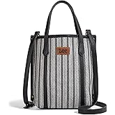 Montana West x Lee Small Tote Bag for Women Work, Stripe Crossbody Bag Top-handle Handbags