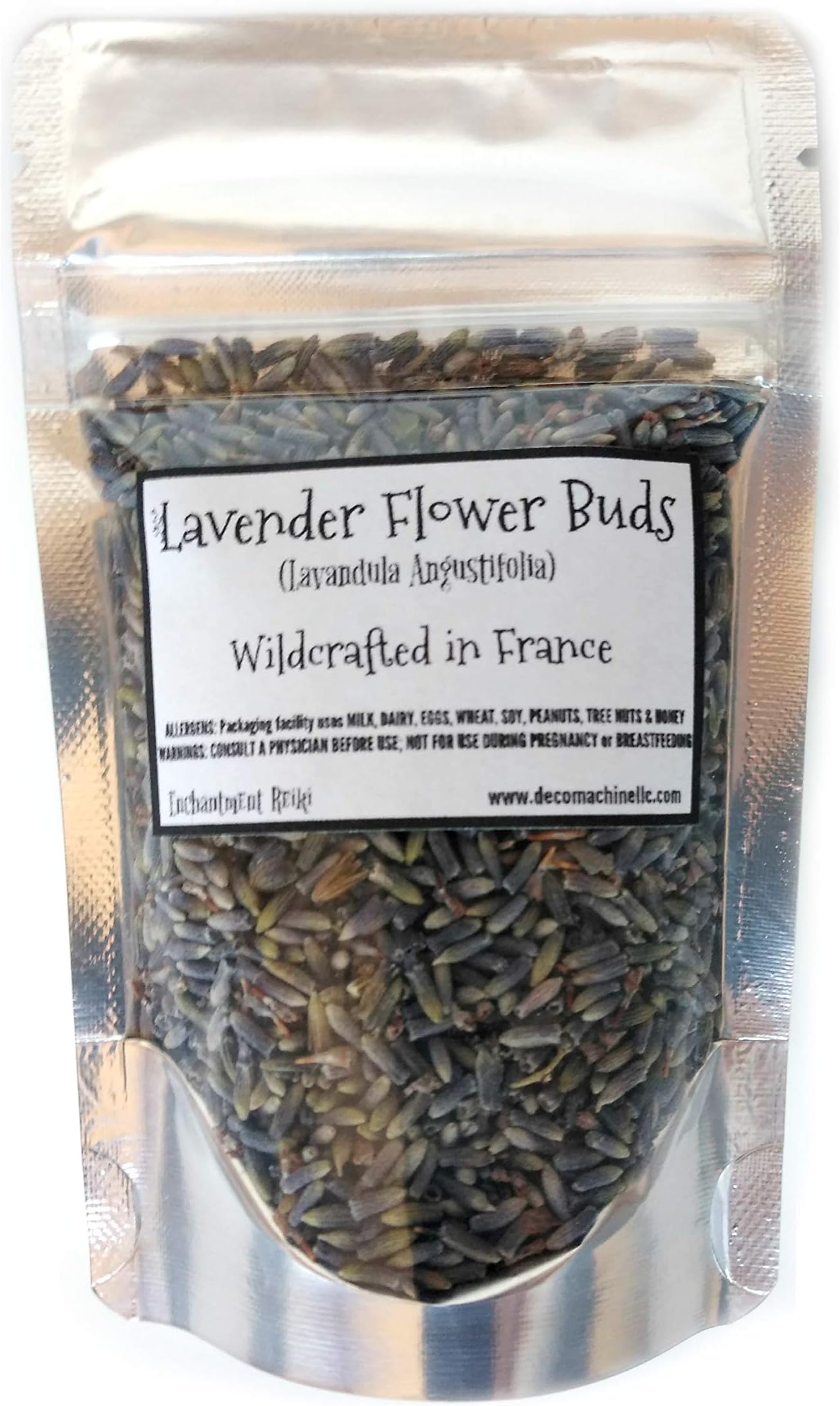 Reiki Charged Lavender Flower Buds Lavandula Angustifolia Wildcrafted in France Loose Leaf Dried Flower 0.4 oz bag Small Sample Tea