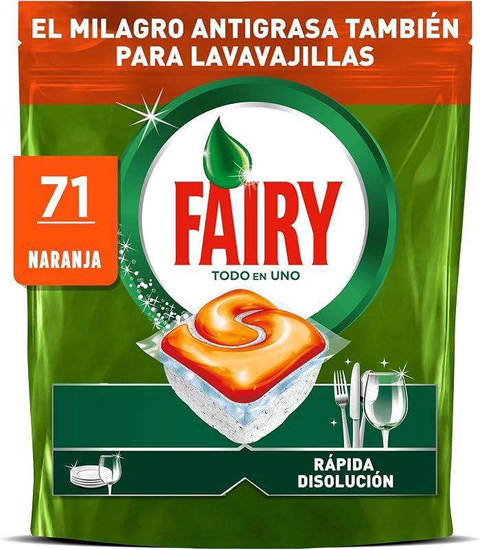 Cápsulas Originais All-In-One Laranja para Máquina de Lavar Loiça, 71 Cápsulas, Eficazes mesmo em Gordura Seca