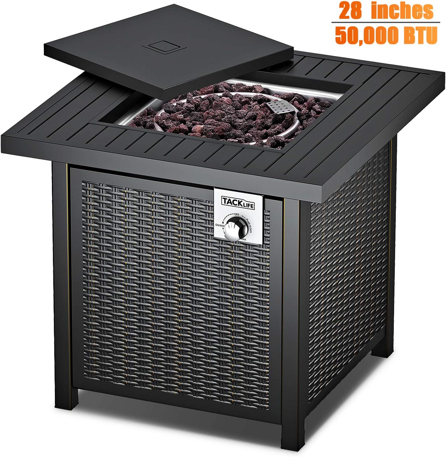 TACKLIFE Propane Fire Pit Table Classic Space