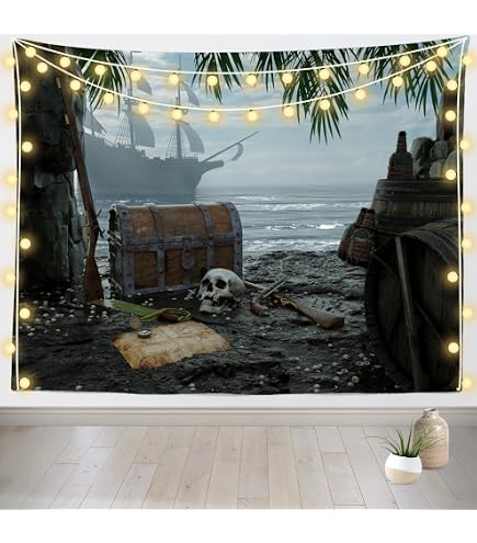 Tappetino Da Bagno Nautico 45x75cm Con Nave Pirata E Luna – Microfibra Memory Foam Morbido, Lavabile In Lavatrice