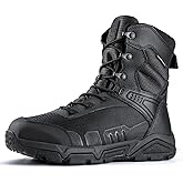 FREE SOLDIER Men's Military Tactical Boots Waterproof Hiking Work Boots Durable Combat Boots