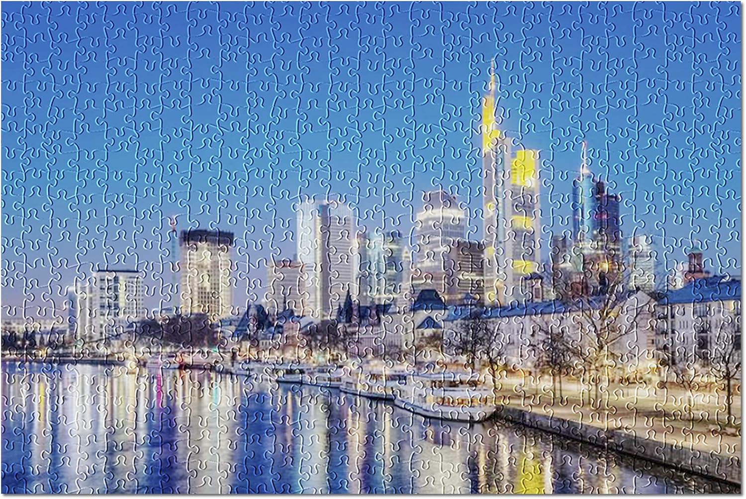 Frankfurt, Germany City Skyline at Night 9031330 (Premium