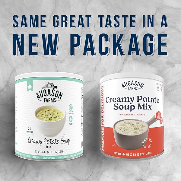 AUGASON FARMS CREAMY POTATO SOUP MIX CAN, EMERGENCY FOOD SUPPLY, EVERYDAY MEALS, 36 SERVINGS