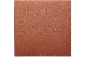 Tenedos Terra Grip 6x6 Textured Red Quarry Tile – Durable Non-Slip Ceramic Floor & Wall Tile for Indoor and Outdoor Use, Abrasive Surface, Ideal for Restaurant, Kitchen, Patio, Entryway – 20 Tile Box