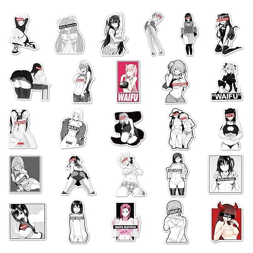 Lewd Anime School Girl Bloomers Sticker - 5 Inch Vinyl Waterproof Decal