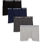 Beverly Hills Polo Club mens Beverly Hills Polo Club Men's 4 Pack Basic Solid Boxer Briefs