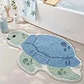 LUMI Cute Animal Bathroom Rugs, Plush Absorbent Bath Mats for Bathroom, Non-Slip Backing Washable Bath Mat, Ideal for Shower 