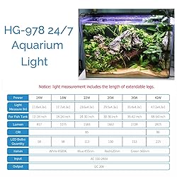 hygger Advanced LED Aquarium Light with Timer, 24/7