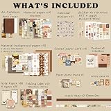 Draupnir Vintage Scrapbook Kit 346pcs A6 Notebook Journal Supplies view 2