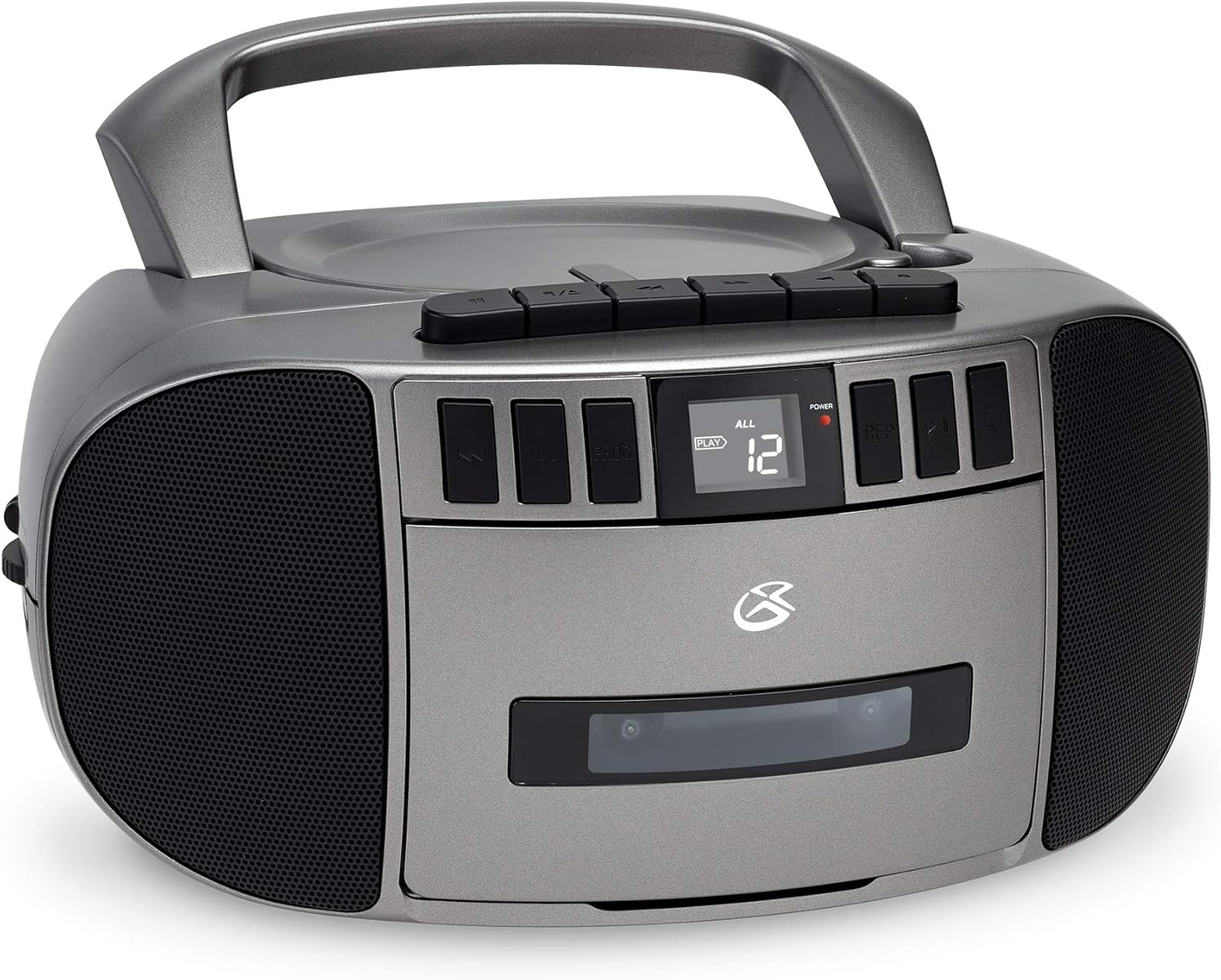 GPX BCA209S Portable Am/FM Boombox with CD and Cassette