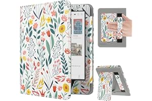 MoKo Case for 6" Kobo Clara Colour/BW / 2E, Slim PU Shell Cover Case with Auto-Wake/Sleep for Kobo Clara, Card Slot & Hand St