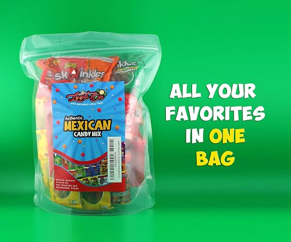 LUCAS & MEXICAN CANDY COMBO MIX (50 COUNT), VARIETY OF SOUR, SWEET, SPICY, INCLUDE LUCAS BABY POWDER, MUECAS, SKWINKLES, GUSANO, VERO, AND MORE MEXICAN CANDIES, AZTECA, DE LA ROSA BY LOOKON
