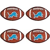 Lovezzr 4Pcs Rugby Shape Iron On Sew On Embroidered Patch for Jackets Backpacks Jeans and Clothes Badge Applique Emblem Sign Sport Decal