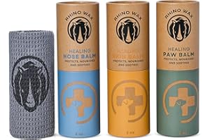 Rhino Wax - Dog Care Kit - Healing Dog Paw Pad Balm + Snout Soother for Dogs + Skin Soother - Relieves Pain, Nourishes and Heals - For Dry, Irritated Paws, Noses and Skin - Lick-Safe - Made in the USA
