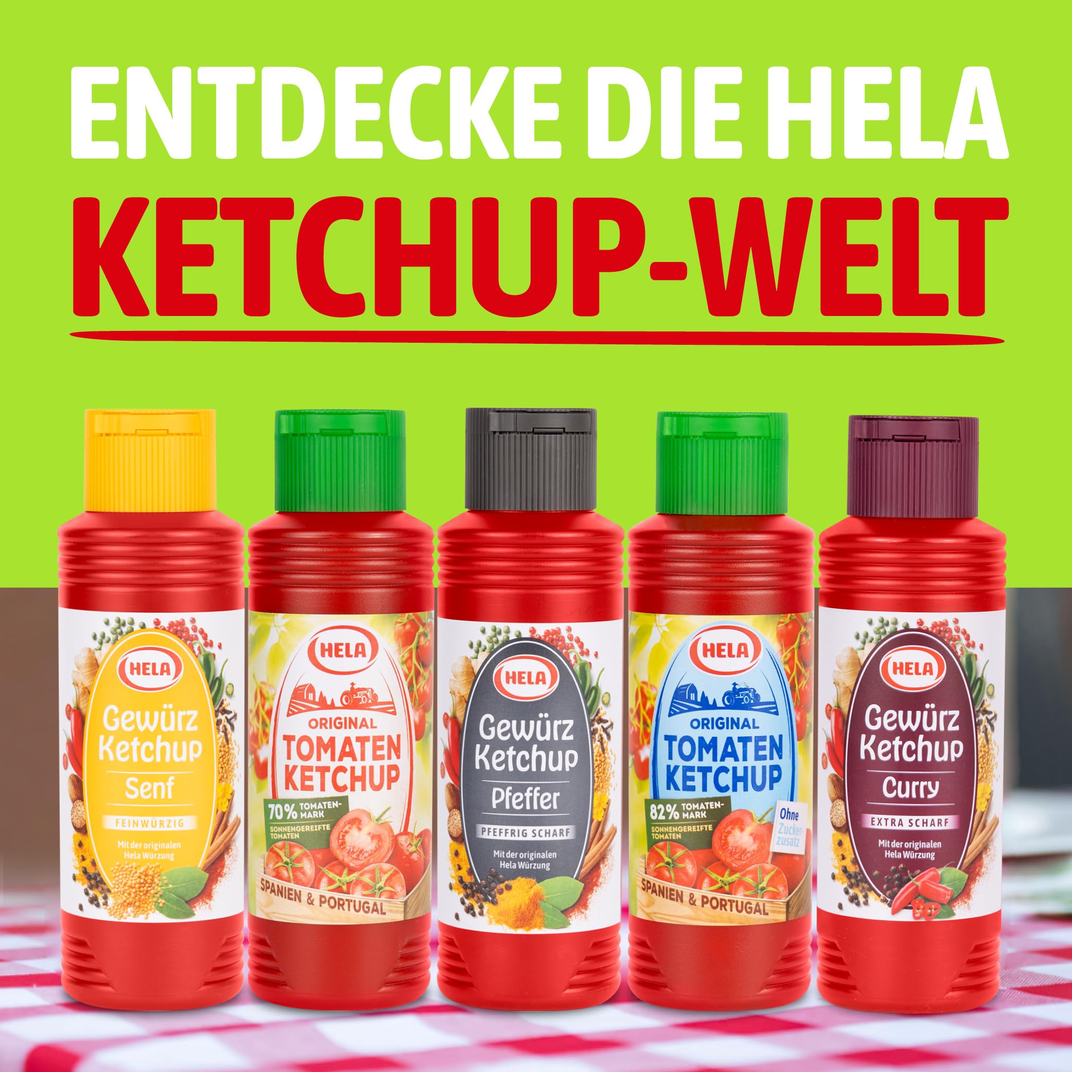 HELA - Gewürz Ketchup Curry delikat 300 ml - veganer Curry Ketchup - lieblich-würziger Ketchup mit Currygeschmack, glutenfrei, laktosefrei, ohne Konservierungsstoffe - für Pommes, Grillgut & Gemüse 8