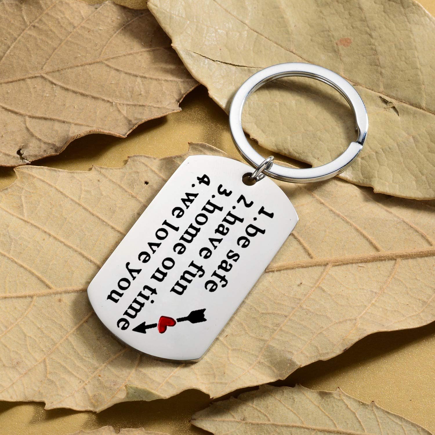 Waeceip Drive Safe Keyring Drive Safe Gifts for Men Women New Driver Gifts for Boyfriend Husband Wife Girlfriend Anniversary Wedding Gift Be Safe Have Fun Gift Father’s Day Present Be Safe Have Fun - Image 3