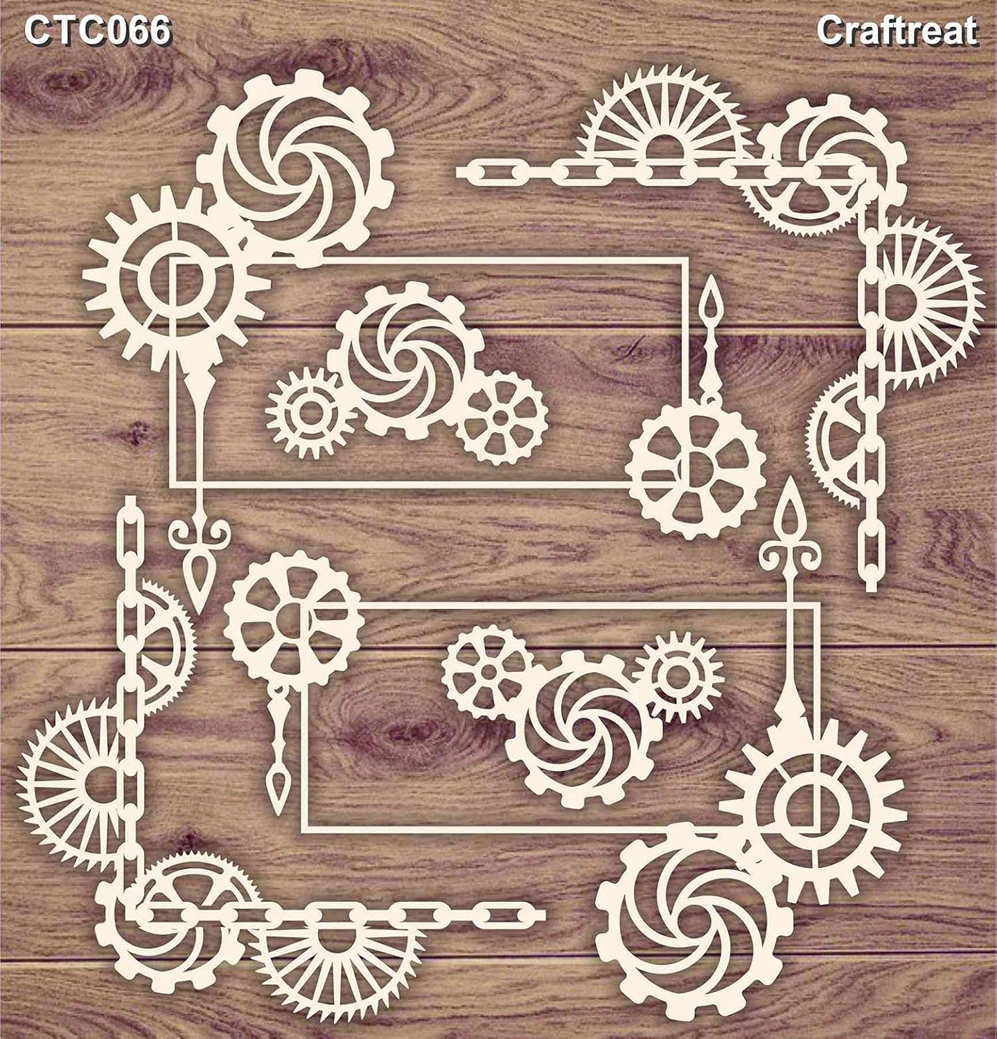 CrafTreat Steampunk Chipboard Embellishments for Card Making and