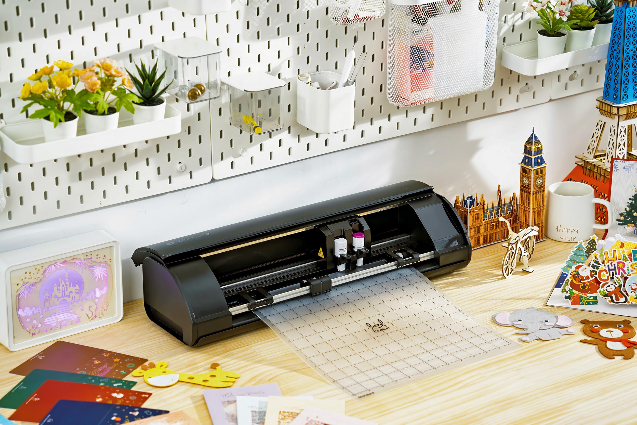 Crabcut Cutting Mats for Silhouette Cameo 5/4/3/2/1 12x12 Inch 4 Mats Standard Stickness Dot Design Durable Long Lasting Replacement Sticky Cut Mat for HTV Vinyl Cardstock Projects