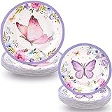 72 Pieces Butterfly Birthday Party Supplies Paper