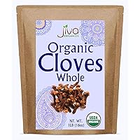 Jiva Organics Organic Cloves Whole 1 Pound Bulk Bag - 100% Natural & Non-GMO