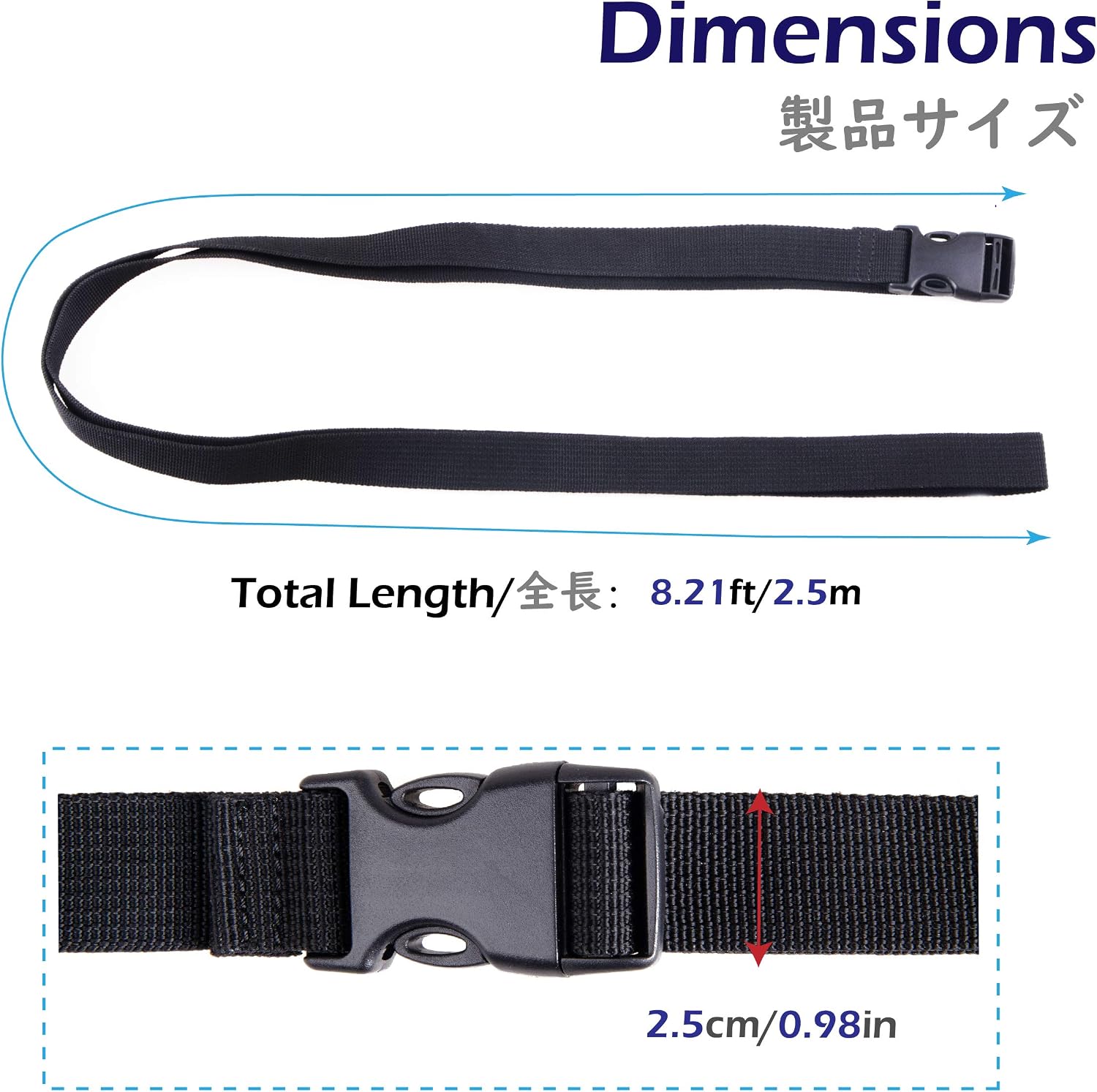 TRIWONDER 4 Pcs Luggage Straps Suitcase Belts Luggage Straps for Suitcases Baggage Adjustable Travel Bag Buckle Belt (Black - Image 3