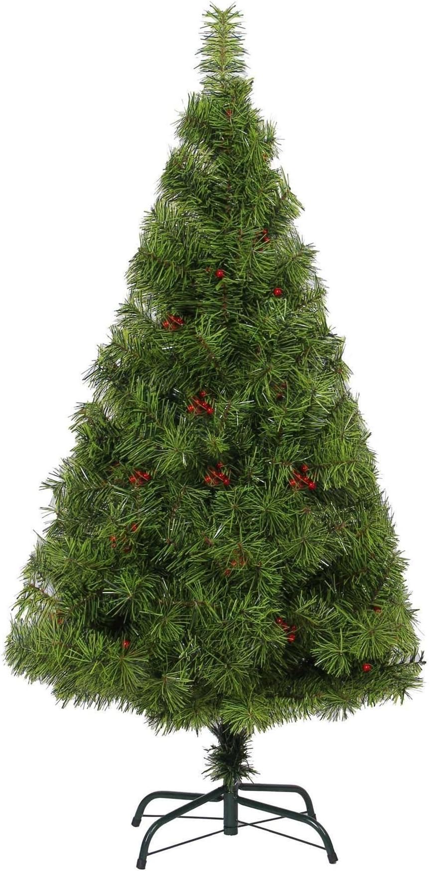 SHATCHI 6ft Traditional Christmas Tree Boulder Pine with Berry