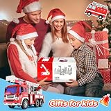 GizmoVine Fire Engine Toy Large Fire Truck with Lights Sounds Rescue Ladder view 6