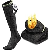 MAGISDU Alpaca Wool Ski Socks 2Pair Knee High Thermal Warm Winter Thick Cushion Compression Snow Snowboarding Hunting Outdoor