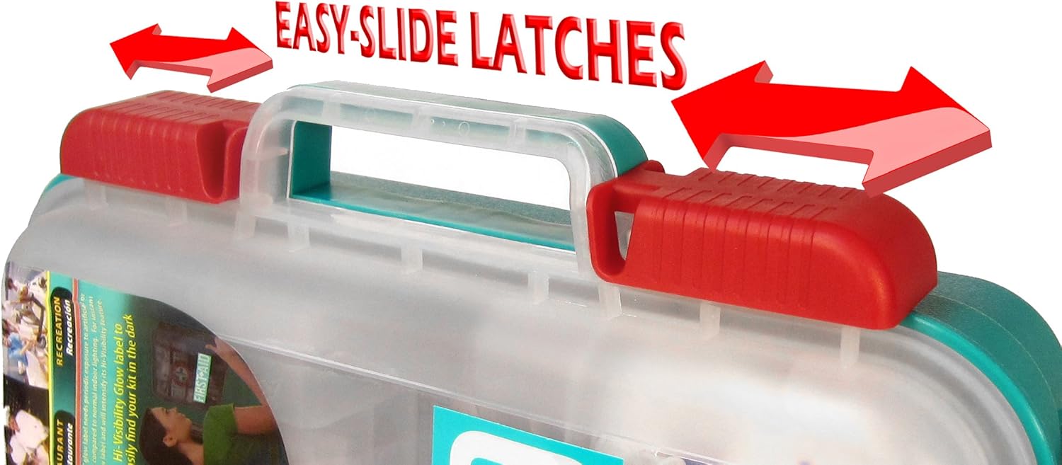 First Aid Kit Hard Teal Case 326Piece Exceeds OSHA & Ansi Guidelines: Health & Personal Care