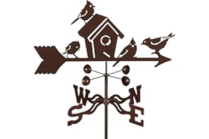 E-Z VANE EZ Vane Birdhouse Weathervane — Roof Mount, Wind Cups, Antique Copper Finish, Steel with Durable Triple Powder Coating, Handcrafted in USA