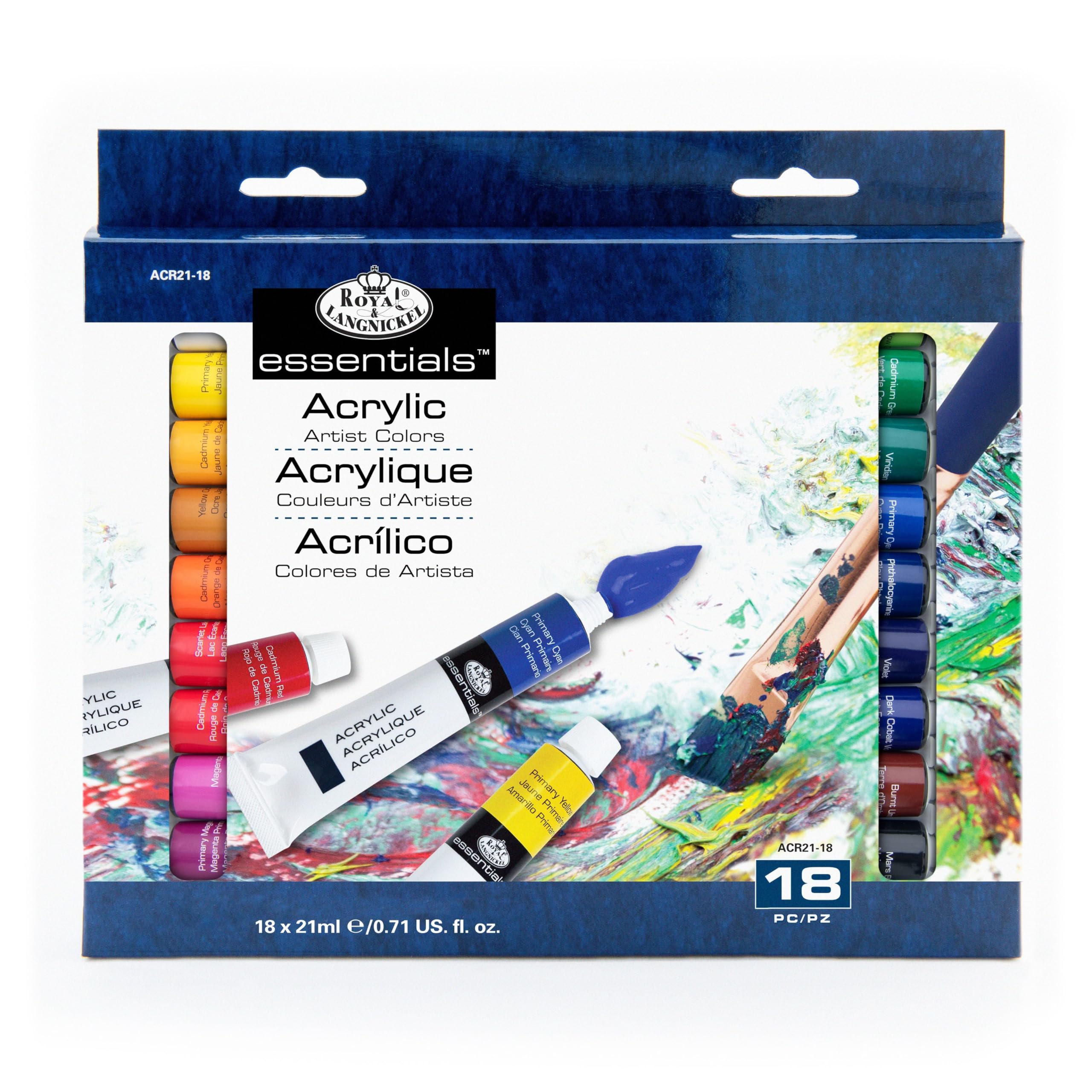Royal & Langnickel 21ml Acrylic Painting Colour (Pack of 18)