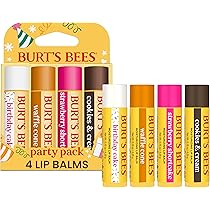 Amazon.com: Burts Bees Party Pack; 4 Assorted Moisturizing Lip ...