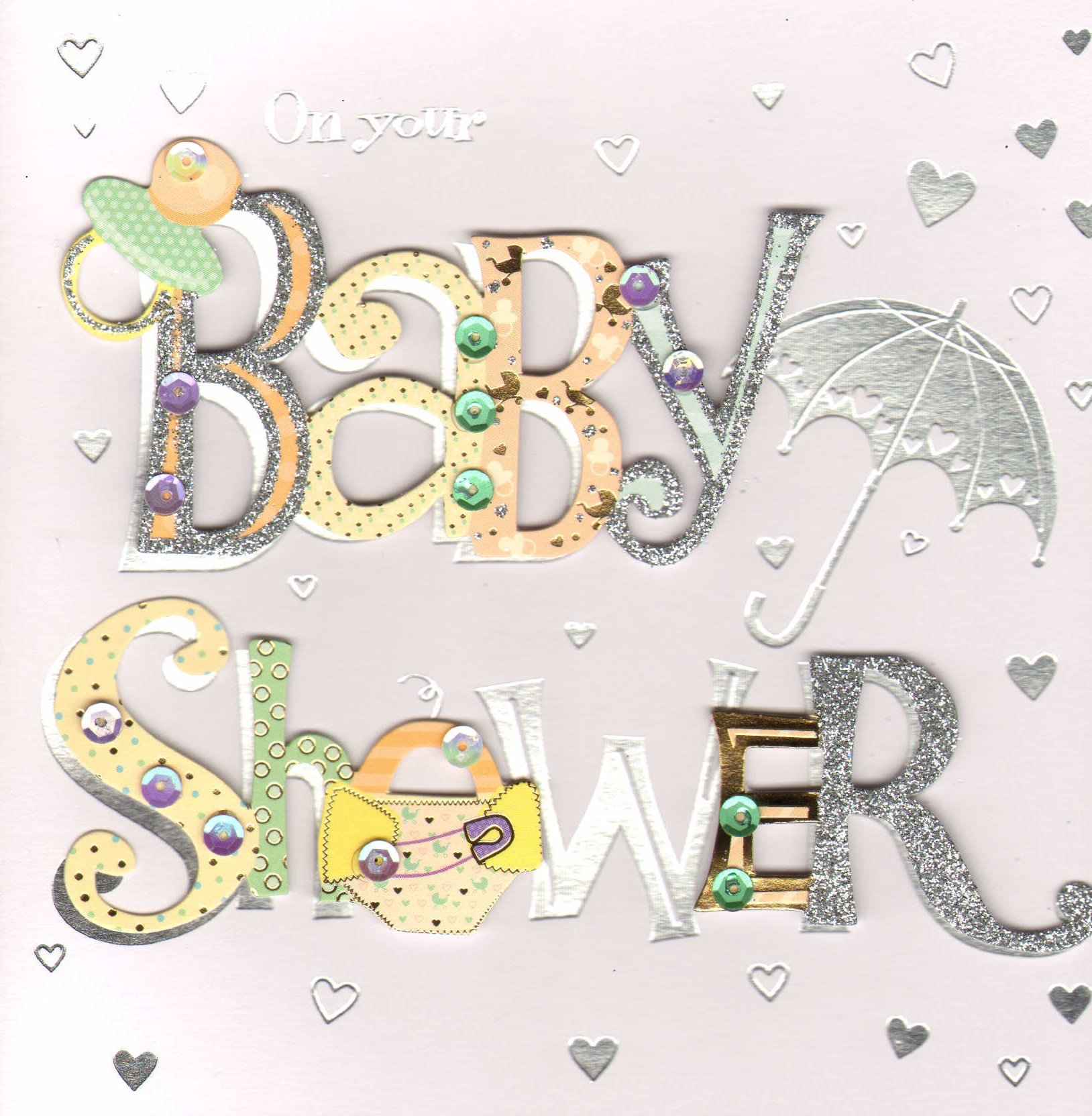 On Your Baby Shower Greeting Card by Talking Pictures Greetings Cards