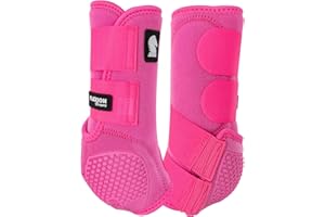 CLASSIC EQUINE Classic Hot Pink Hind Flexion by Legacy Splint Boots Hot Pink Large