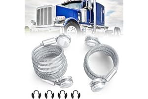 2-Pack Hood Restraint Cable Kit for HLK2047‎ - Peterbilt Hood Restraint Cables (41.5in) Compatible with 1987-2010 Peterbilt 3