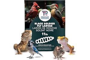 11lb - Dried Black Soldier Fly Larvae by Premium Feeders – Dried mealworms Alternative – Treats for Chicken, Hens, Duck, Bird