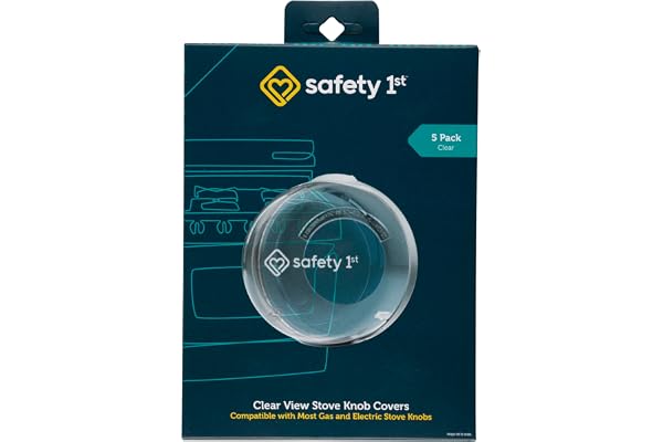 Safety 1st Child Proof Stove Knob Covers, Clear View Stove Knob Safety Covers (Set of 5)