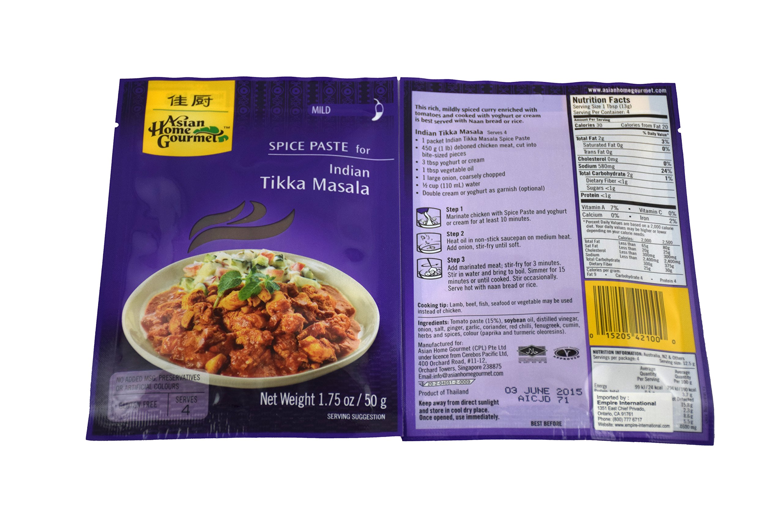 Asian Home Gourmet, Indian Spice Chicken Curry (Madras