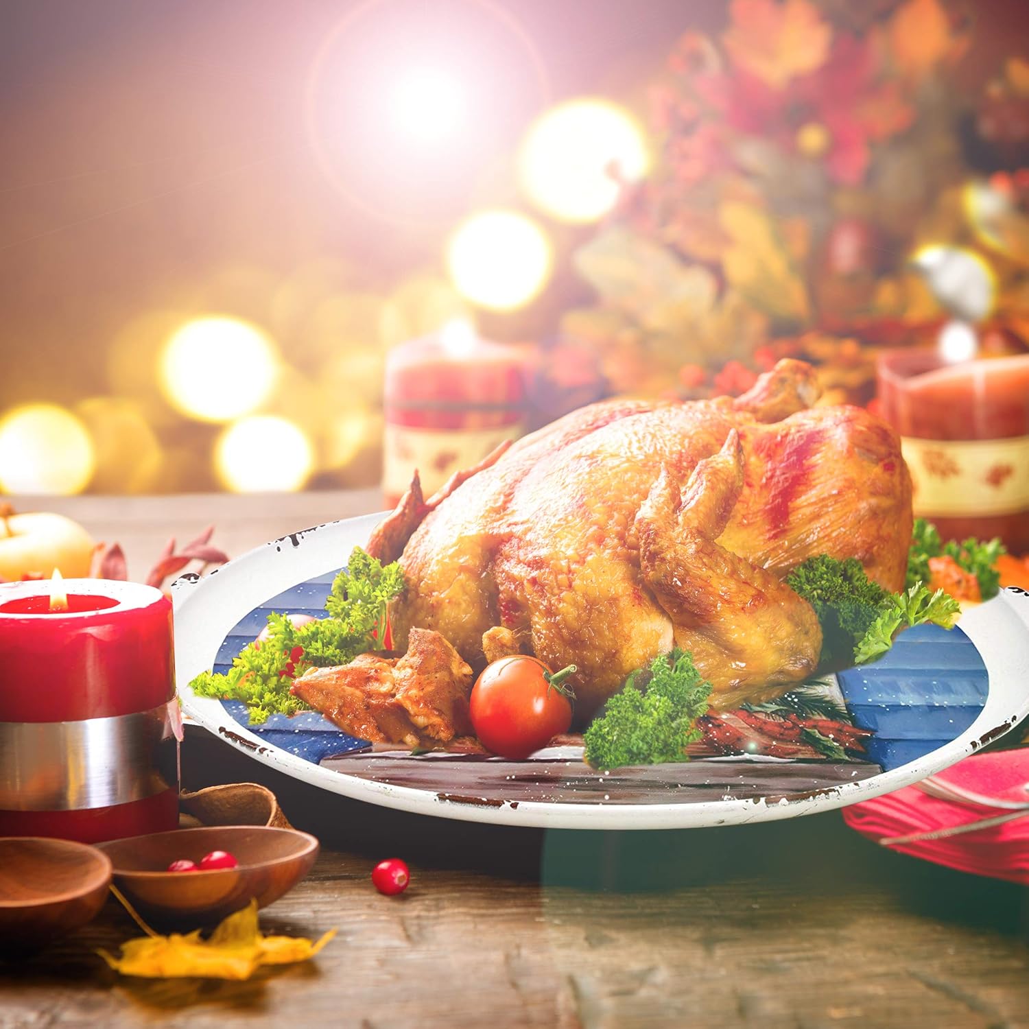 Holiday Platters Serve Ware Cardinal Large Tray 19 5 Inch Oval Decorative Plates For Party Dessert Breakfast Dinner Buffet Sandwich Pastry Cake Kitchen Dining Plate 2 Christmas Platter Serving Trays Kitchen Dining