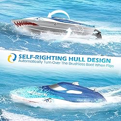 DEERC Full Proportional Remote Control Boat with